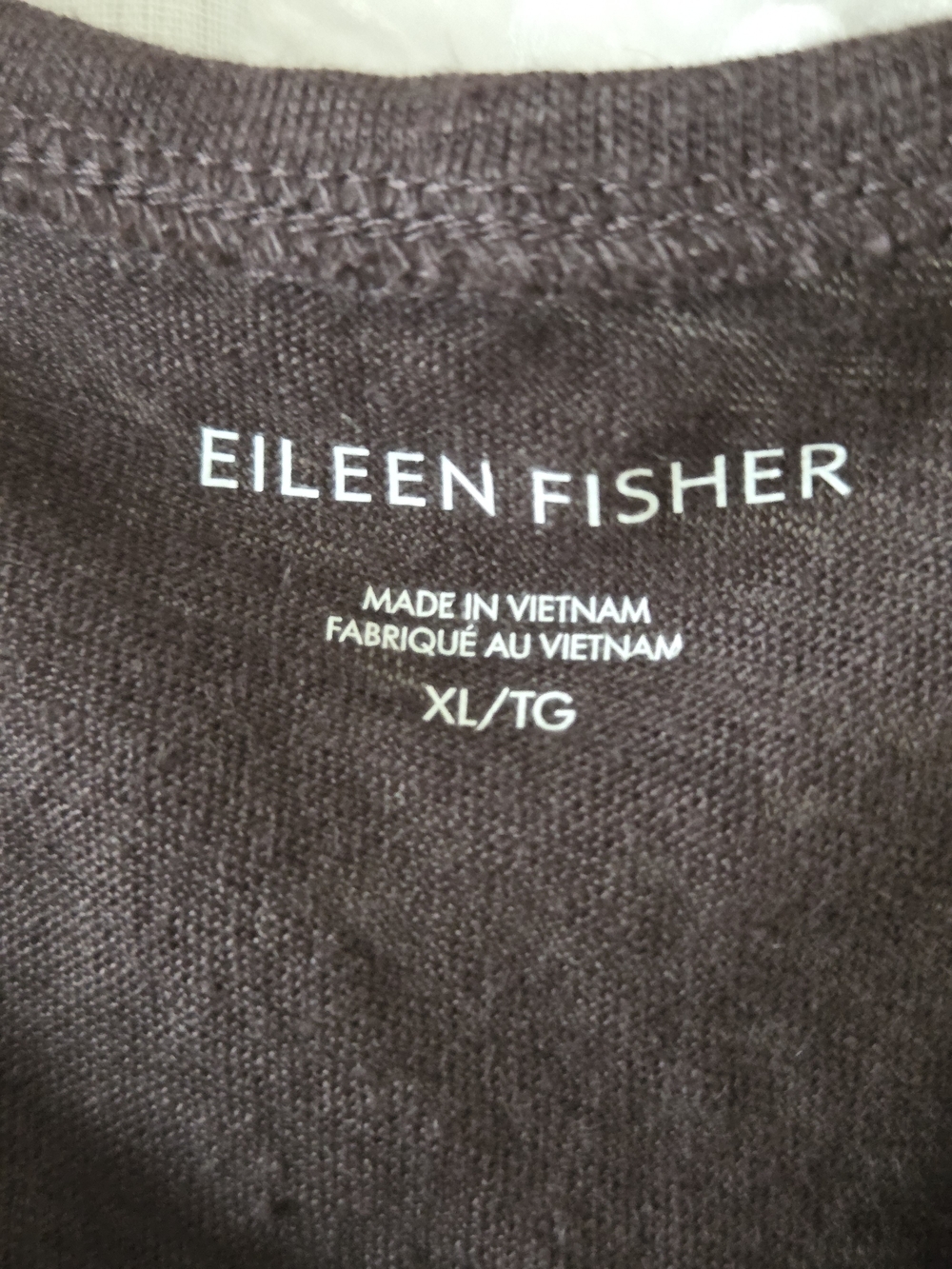 Eileen Fisher Linen Espresso Scoop Neck Tank Top - Picture 4 of 7